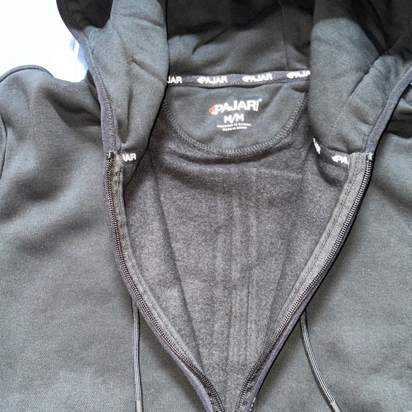 Pajar Canada Bruce Mens Sweatshirt Hoodie Full Zip Black Track Jacket size L New - Picture 6 of 9